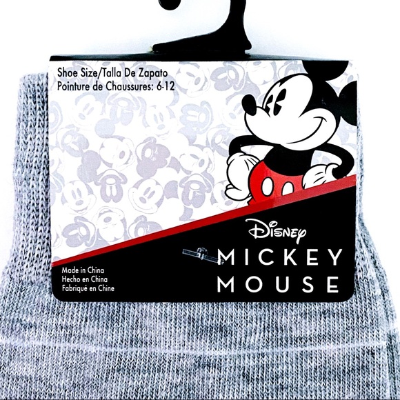 🆕 Disney Mickey Mouse Pluto Gray Crew Socks - Picture 2 of 6